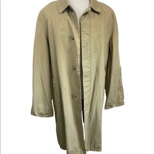 NWT Old Navy Men’s Tan/Khaki Trenchcoat 100% Cotton with polyurethane coating